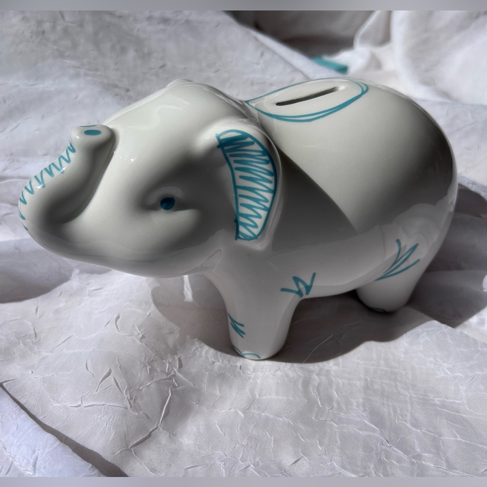 Tiffany & Co. Ceramic Elephant Baby Bank